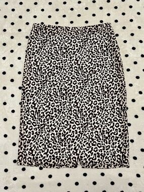 J. Crew Linen Leopard Print No. 2 Pencil Skirt Size 6
